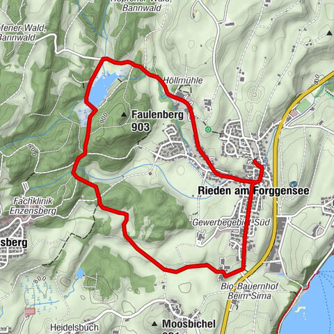 Waldrundweg zum Faulensee