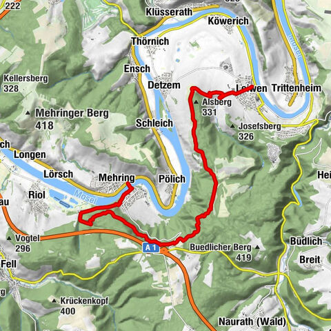 Étape 07 du Moselsteig : Mehring – Leiwen
