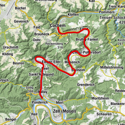 Piste cyclable de la Moselle, étape 8 : De Bullay à Cochem