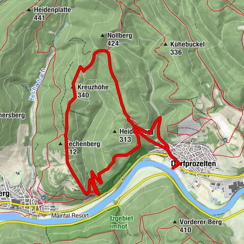 Dorfprozelten : parcours Kollenburg-Chapelles