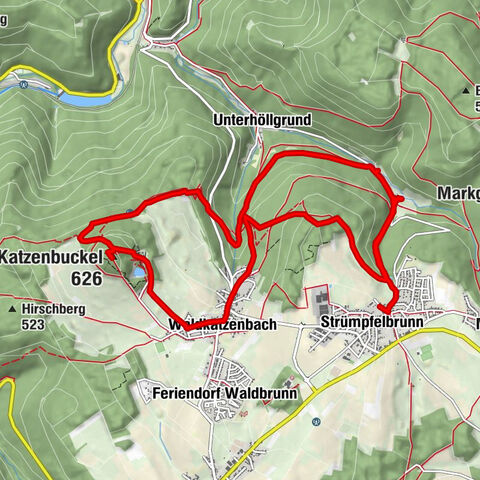 Aufstieg zum Vulkan - Katzenbuckel-Weg im Hohen Odenwald