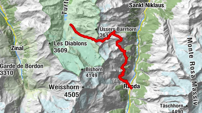 Via Valais Refuge de Turtmann - Randa (Étape 7)