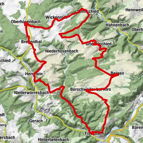Parcours à vélo "Parcours panoramique sur le plateau ensoleillé"