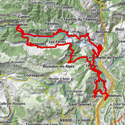 Circuit vélo FFC n°14 : Tour de la basse vallée de l'Estéron