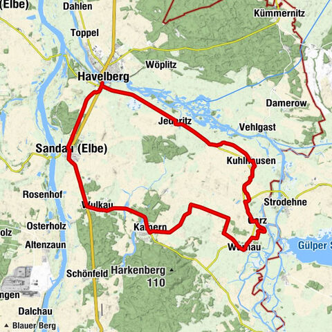 Parcours Quappenwinkel - Traverser la zone humide de la Havel près de la ville hanséatique de Havelberg